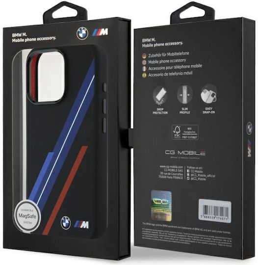 BMW Silicone Random Lines Magsafe Back Cover Πλαστικό / Σιλικόνης Μαύρο (iPhone 16 Pro Max)