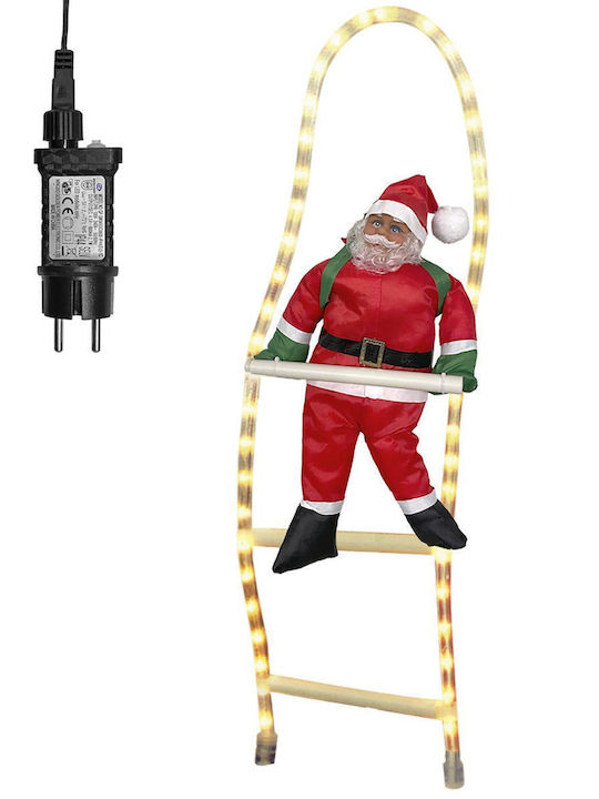 Outdoor Illuminated Santa Claus Electric in Ladder with Light Tube White 38x1.1x1.1cm