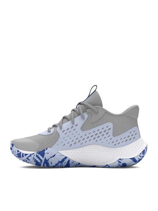 Gs Jet '23 Kids Sports Shoes Basketball with Laces Gray