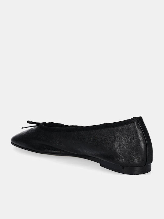 Leather Ballerinas Black