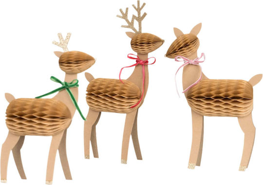 Meri Meri Weihnachtliche Figur Rentier 3Stück