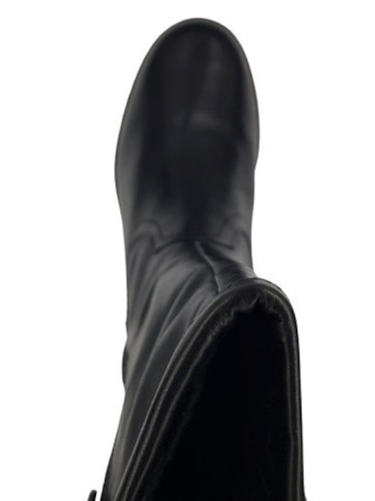 Leder Damenstiefel Schwarz