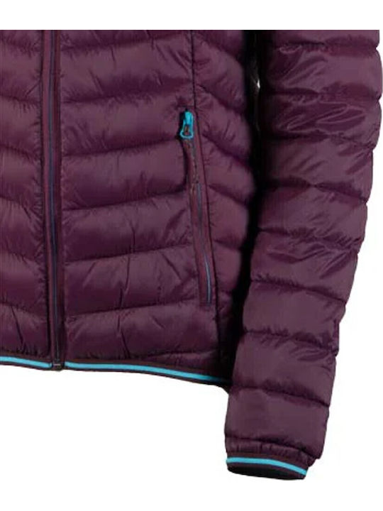 Scurtă Jachetă de femei Puffer Plum