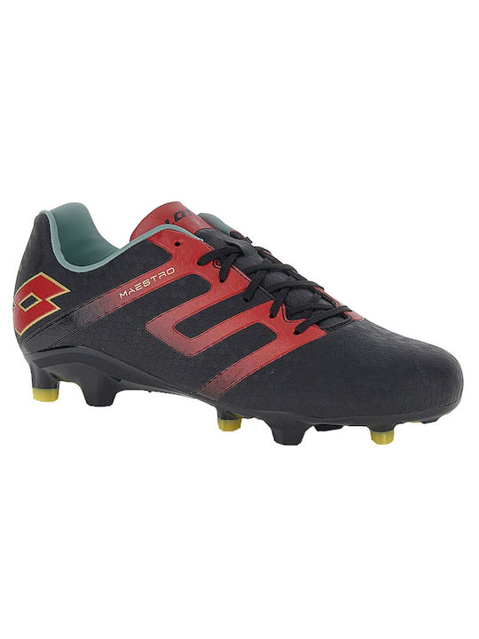 Lotto Stadio 705 FG Low Football Shoes with Cleats Black