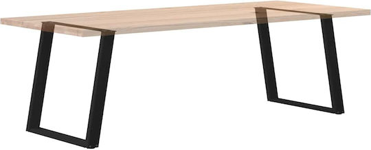 Vidaxl Tischbeine U-Form 2 Stk. Schwarz 80 x 72-73 cm Stahl Schwarz
