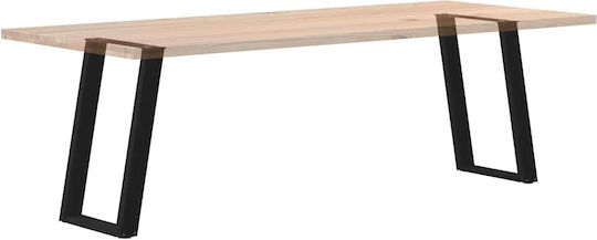 Vidaxl Πόδια Τραπεζαρίας Σχήμα U 2 Τεμ Μαύρο 60x 72-73 Cm Χάλυβας Μαύρο
