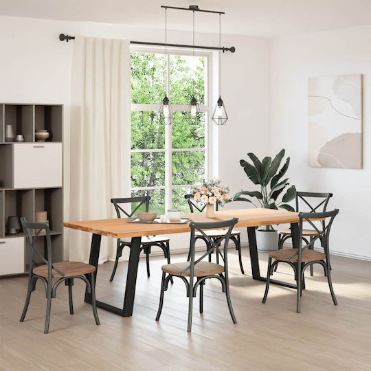 Vidaxl Tischbeine U-Form 2 Stk. Schwarz 80 x 72-73 cm Stahl Schwarz