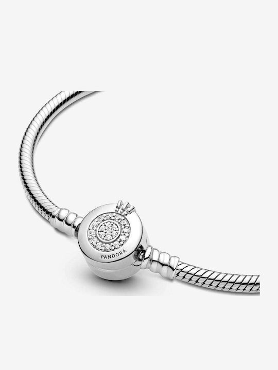 Pandora Women's Silver Chain Bracelet with Zircon 16cm