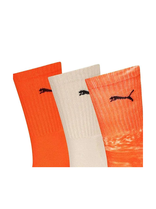 PUMA Athletic Socks Orange 3 Pairs