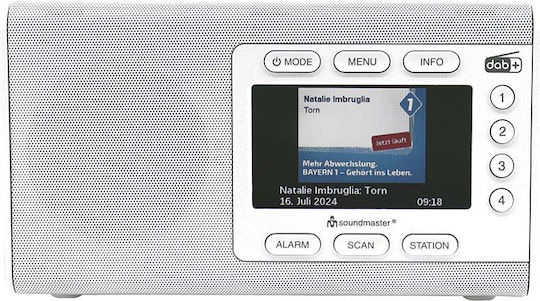 Soundmaster DAB900WE Tabletop Radio Rechargeable DAB+ with Bluetooth White