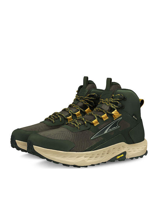 Altra Timp 5 Hiker Ανδρικά Ορειβατικά Μποτάκια Αδιάβροχα με Μεμβράνη Gore-Tex Πράσινα