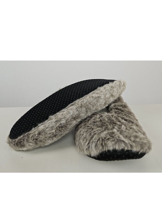 Winter Damen Hausschuhe mit Fell Gray