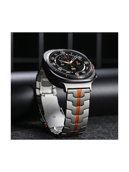 Techsuit Strap Stainless Steel Orange (Samsung Galaxy Watch Ultra, Samsung)