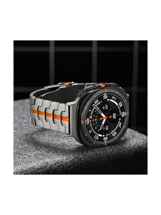 Techsuit Curea Oțel inoxidabil Gri (Samsung Galaxy Watch Ultra 47mm, Samsung)