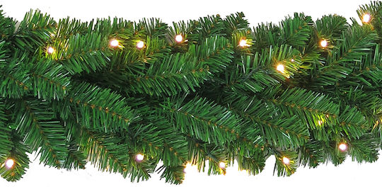 Zaros Garland Lighted Christmas Garland Green 270x35cm 3pcs