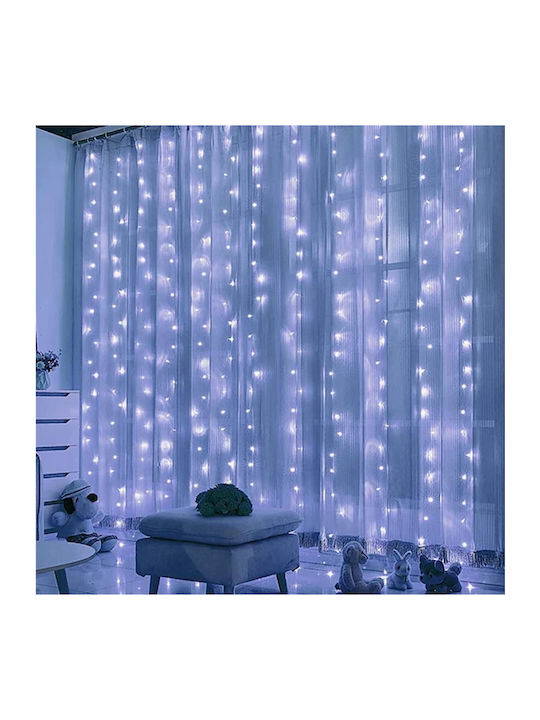 100 Lights LED 3m. Cold White type Curtain Aigostar