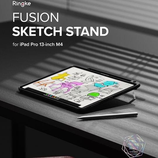 Ringke Fusion Sketch Stand Back Cover Smoke Black