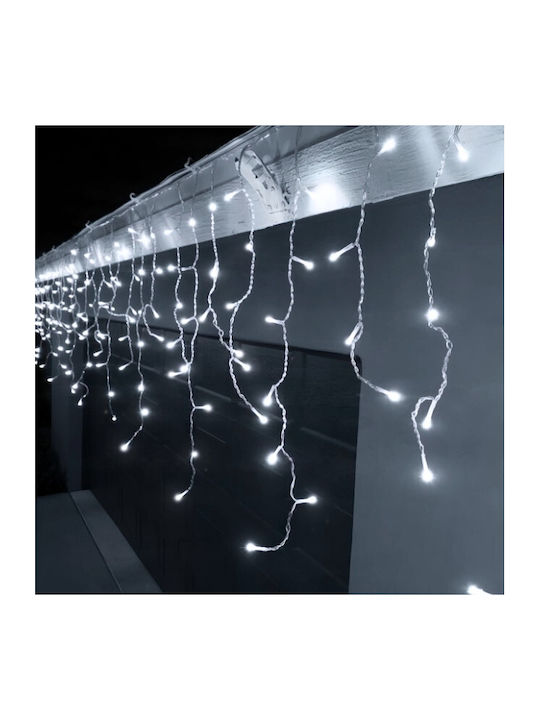 100 Luminite LED 5m. x 60buc Alb rece tip Ploaie 1buc 100 Luminite LED 5m. x 60buc Alb rece tip Ploaie 1buc