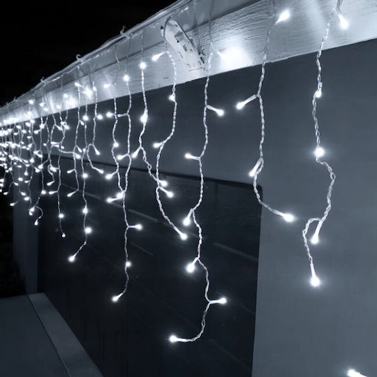100 Светлини LED 5m. x 60бр Хладен бял тип Дъжд 1бр