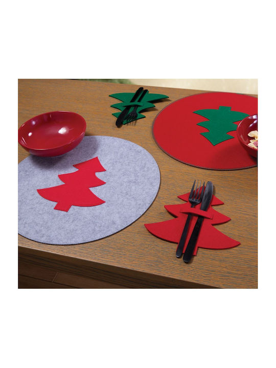 Nef-Nef Homeware Σετ Χριστουγεννιάτικα Σουπλά Υφασμάτινα Δεντράκια 30x45x38εκ. 2τμχ