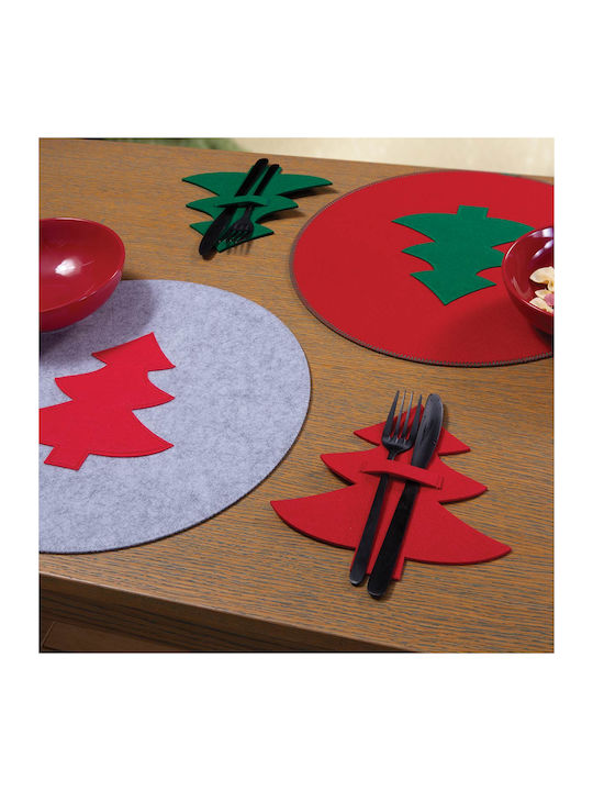 Nef-Nef Homeware Set Christmas Placemats Fabric Red L30xW45cm. 2pcs