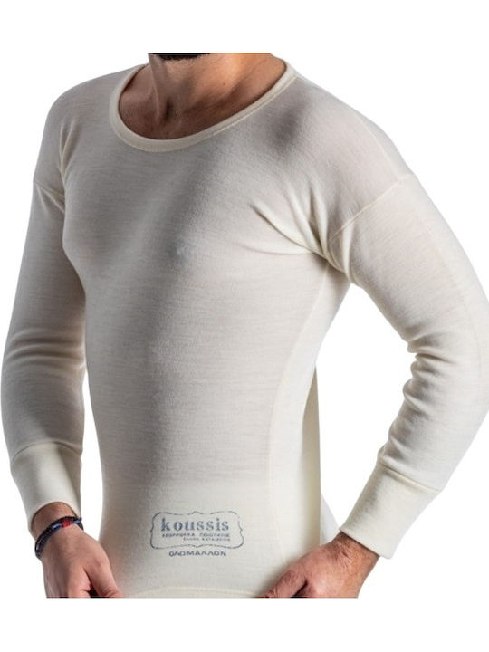 Men's Undershirt Long-sleeved Ecru