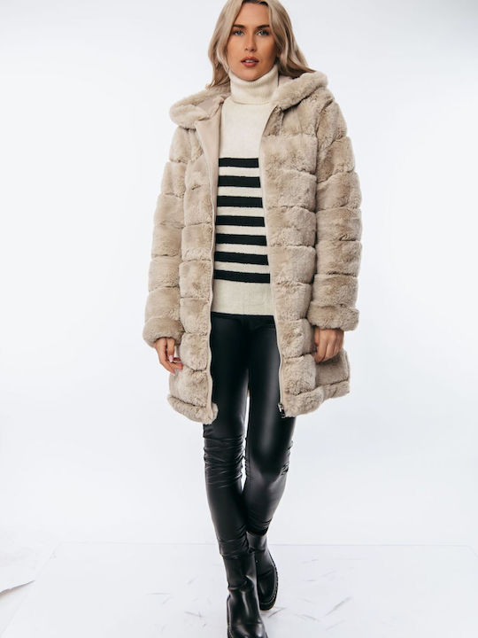 Дамска кожухарка Beige