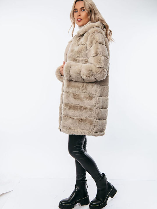 Дамска кожухарка Beige