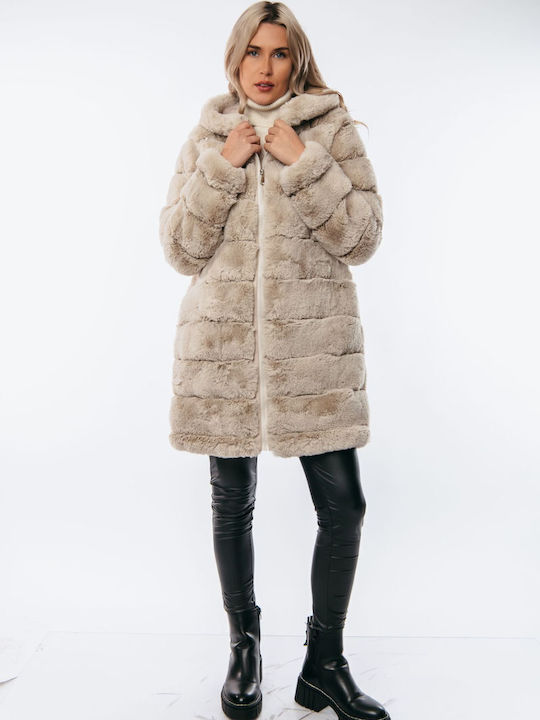 Дамска кожухарка Beige