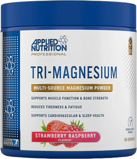Applied Nutrition Tri-magnesium Powder 200g Strawberry & Raspberry & Applied Nutrition Stainless Steel Flask 500ml White Custom Bundle