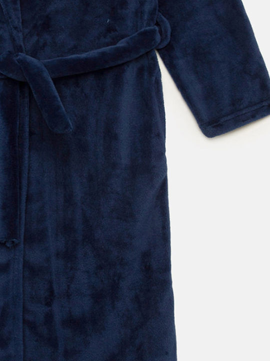 Minerva Winter Women's Fleece Robe Marine
