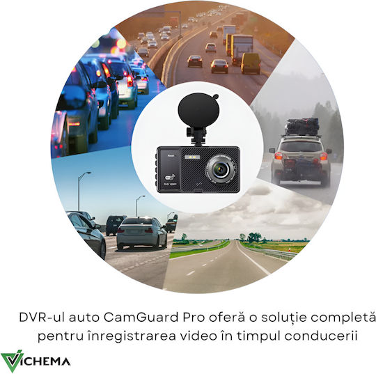 Set Camera DVR Auto 1080P cu Ecran 4" pentru Bord & Camera de Marsarier