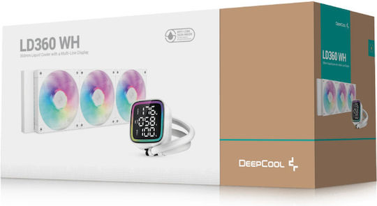Deepcool LD360 Water Cooling AIO CPU With 3 120mm Fans And White RGB Lighting