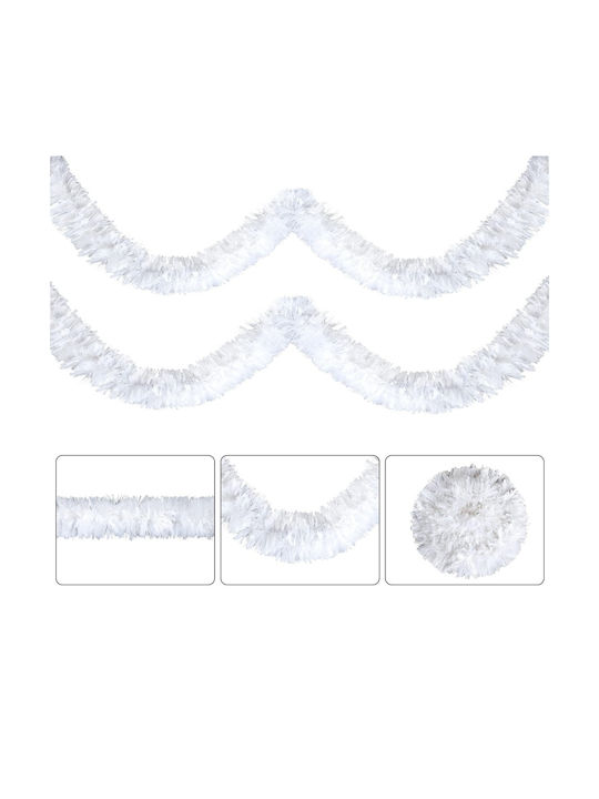 Panora Christmas Garland White 200x11cm 1pc