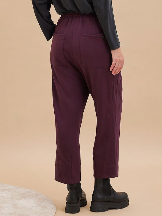 Namaste Women's Fabric Trousers Purple