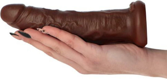 Toyz4lovers Marco Glass Dildo With Suction Cup Brown 19.5cm