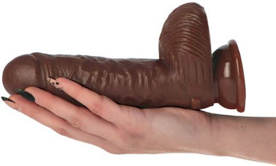 Toyz4lovers Armando Dildo realist cu Testicule și Ventuză Maro 21cm