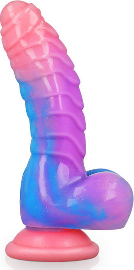 Epic Ρεαλιστικό Dildo με Όρχεις και Βεντούζα Μπλε 18cm