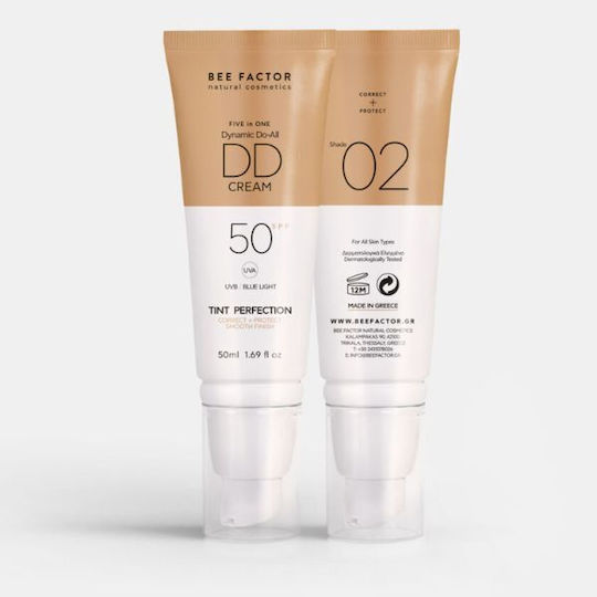 Bee Factor 5 in 1 Tint Perfection DD 02 Cream Face Day with SPF50 50ml