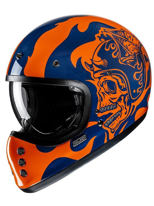 HJC V60 Flame MC27 Motorcycle Helmet Full Face ECE 22.06