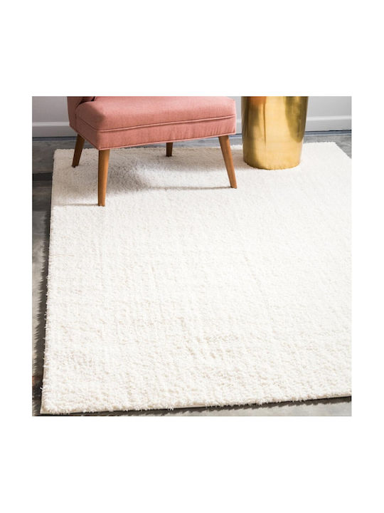 Saray Home Velvet Χαλί Ορθογώνιο Shaggy Ιβουάρ 160x230cm
