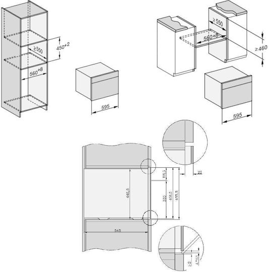 Miele Gala Edition Cuptor Deasupra Blatului 47lt L59.5cm.