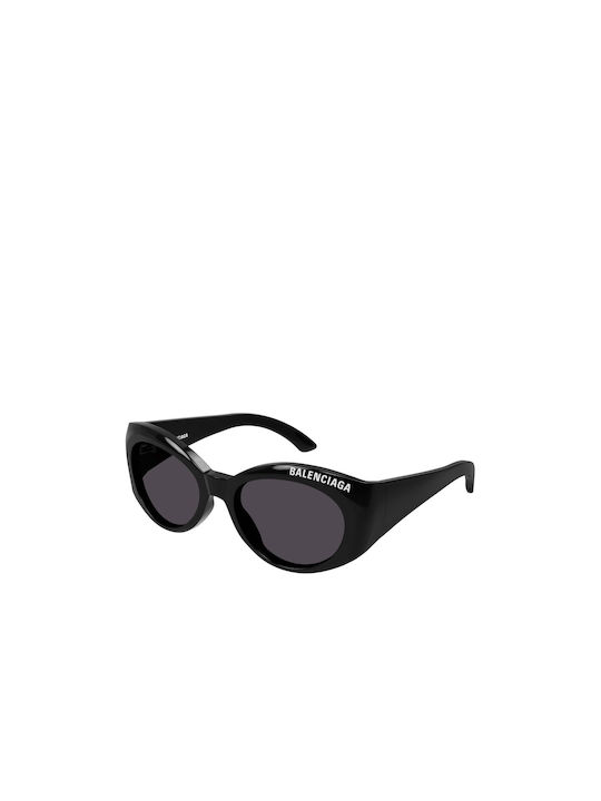 Balenciaga Women's Sunglasses with Black Plastic Frame and Black Lens BB0267S-001