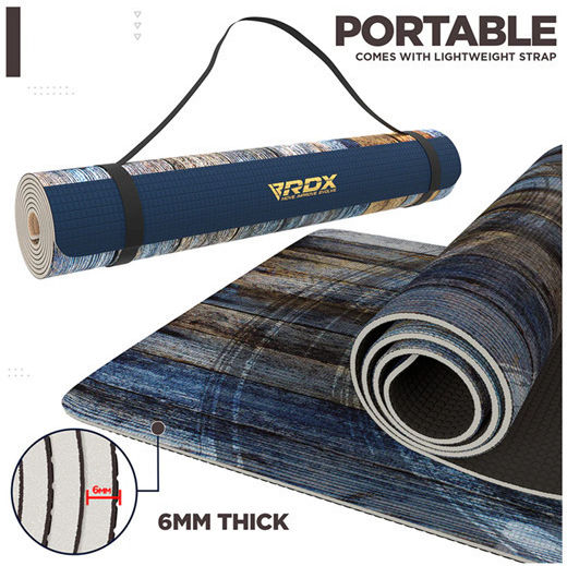 Rdx Pvc Yoga Mat Timber Blend D5