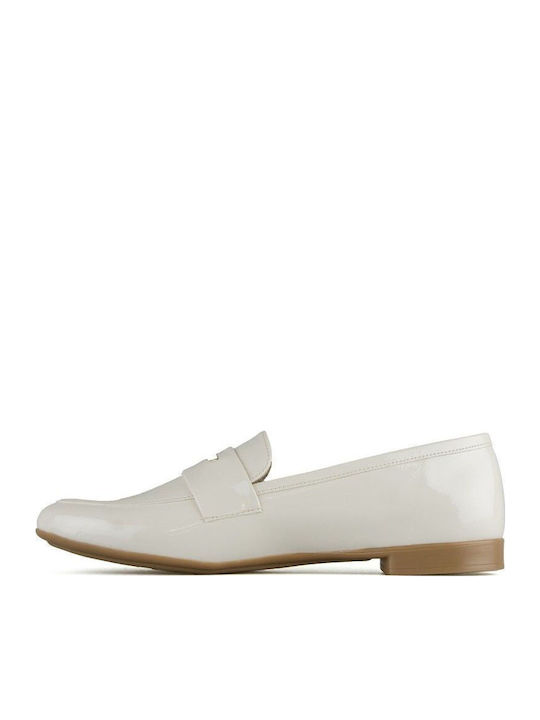Mocasini din piele lăcuită cu design de gheață