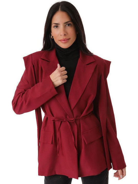 Silia D Damen Blazer Burgundy
