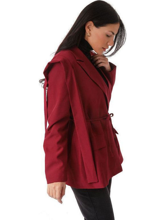 Silia D Damen Blazer Burgundy
