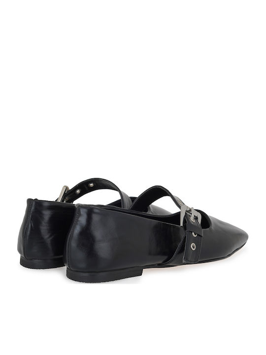 Mary Jane T128b2511001 Pantofi balerini pentru femei in Negru Culori
