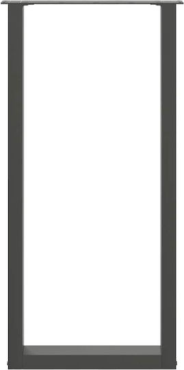 Vidaxl Couchtischbeine U-Form 2 Stk. Anthrazit 50 x 100-101 cm Anthrazit