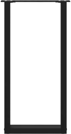 Vidaxl Coffee Table Legs U-Shape 2 Pcs Black 38x72-73 Cm Black